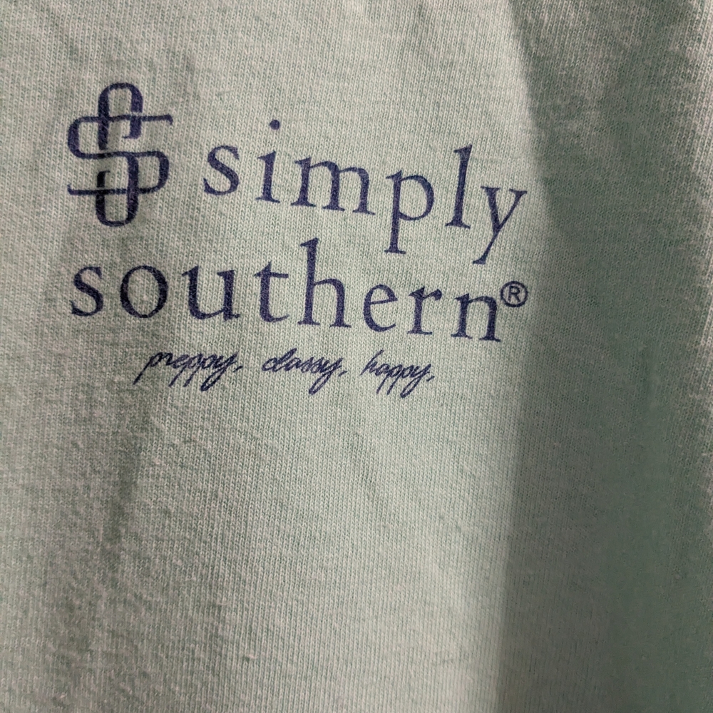 Simply Southern Men's Aqua T-Shirt - Picture 2 of 5
